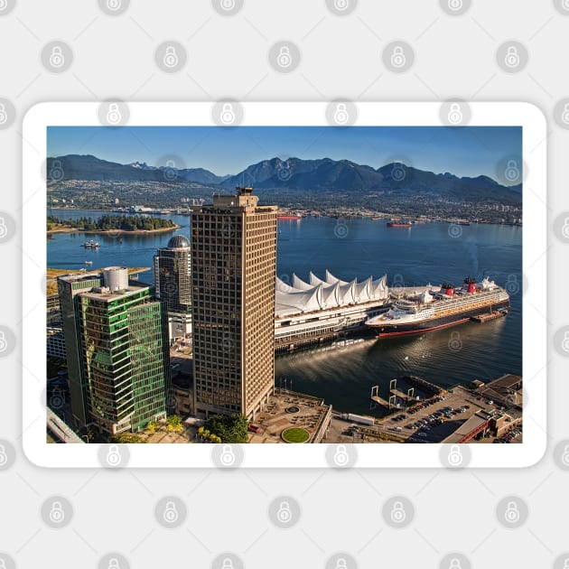 Canada. Vancouver, BC. Looking at Canada Place. Sticker by vadim19